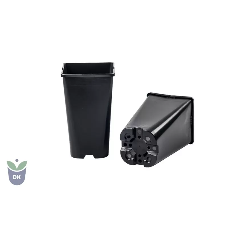 Vazonas, plastiko, paaukštintas, kampuotas, 13,5x13,5x23cm C3L, ZD, OD didmena