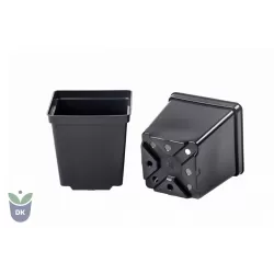 Vazonas, plastiko, standartinis, kampuotas, 14x14x14cm C2L, ZD, OD, U1 didmena