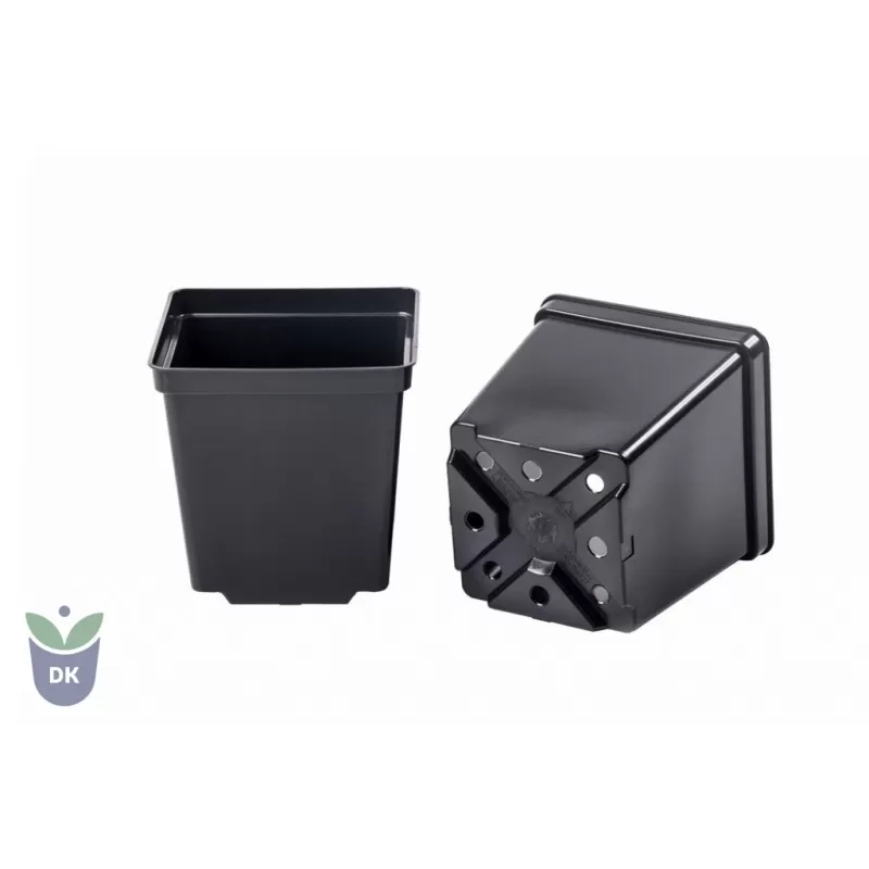 Vazonas, plastiko, standartinis, kampuotas, 14x14x14cm C2L, ZD, OD, U1 didmena